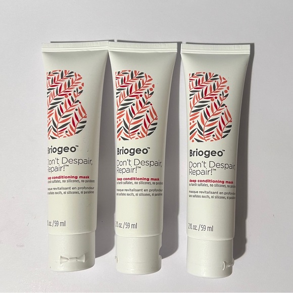 💗NWT💗 BRIOGEO Don’t Despair, Repair!  Deep Conditioning Mask SET OF 3 - Picture 6 of 8